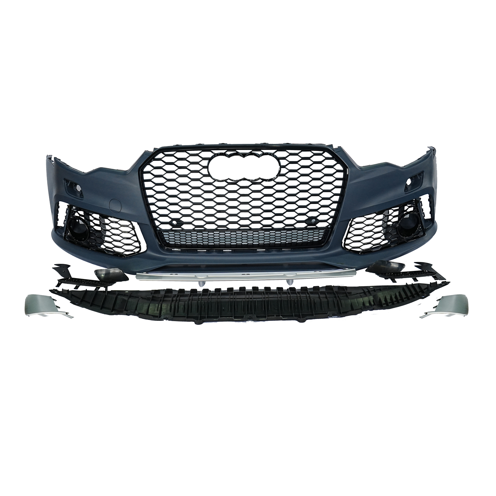 RS6 Style For Audi 2012-2015 A6 S6 C7 Front Bumper Body Kit With Grille US Stock