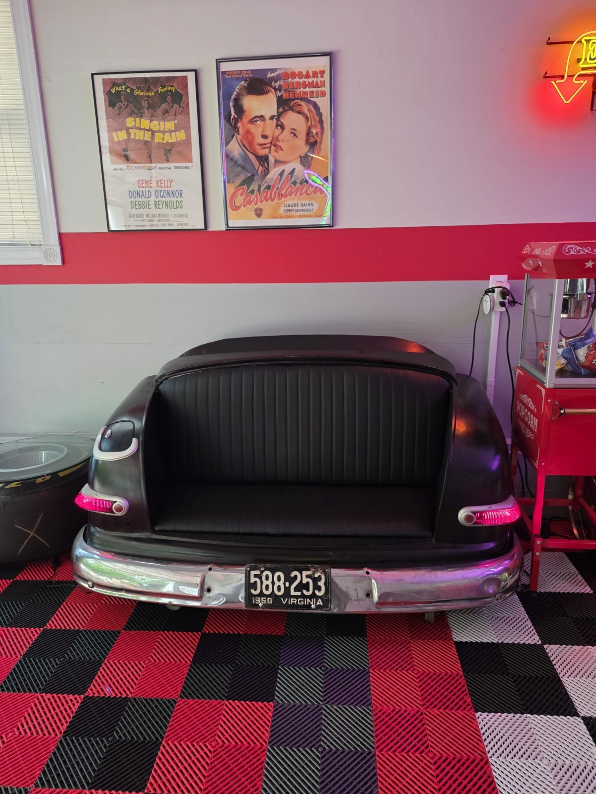 1950s Classic Car Rear End Bench – One-of-a-Kind Handcrafted Automobilia –...