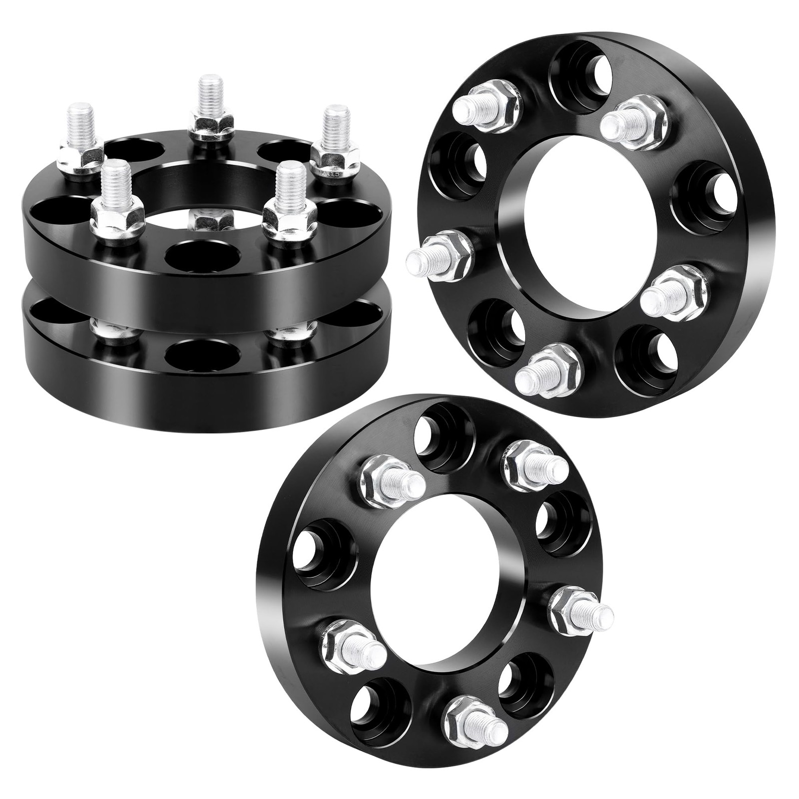 4pc 1in Wheel Adapters 5x4.5 to 5x4.75 73mm Bore 1/2-20 Corvette