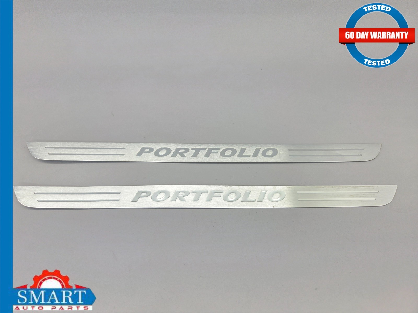 Jaguar XK XKR X150 Portfolio Door Sill Scuff Plate Panel Trim Set R+L 07-15 OEM