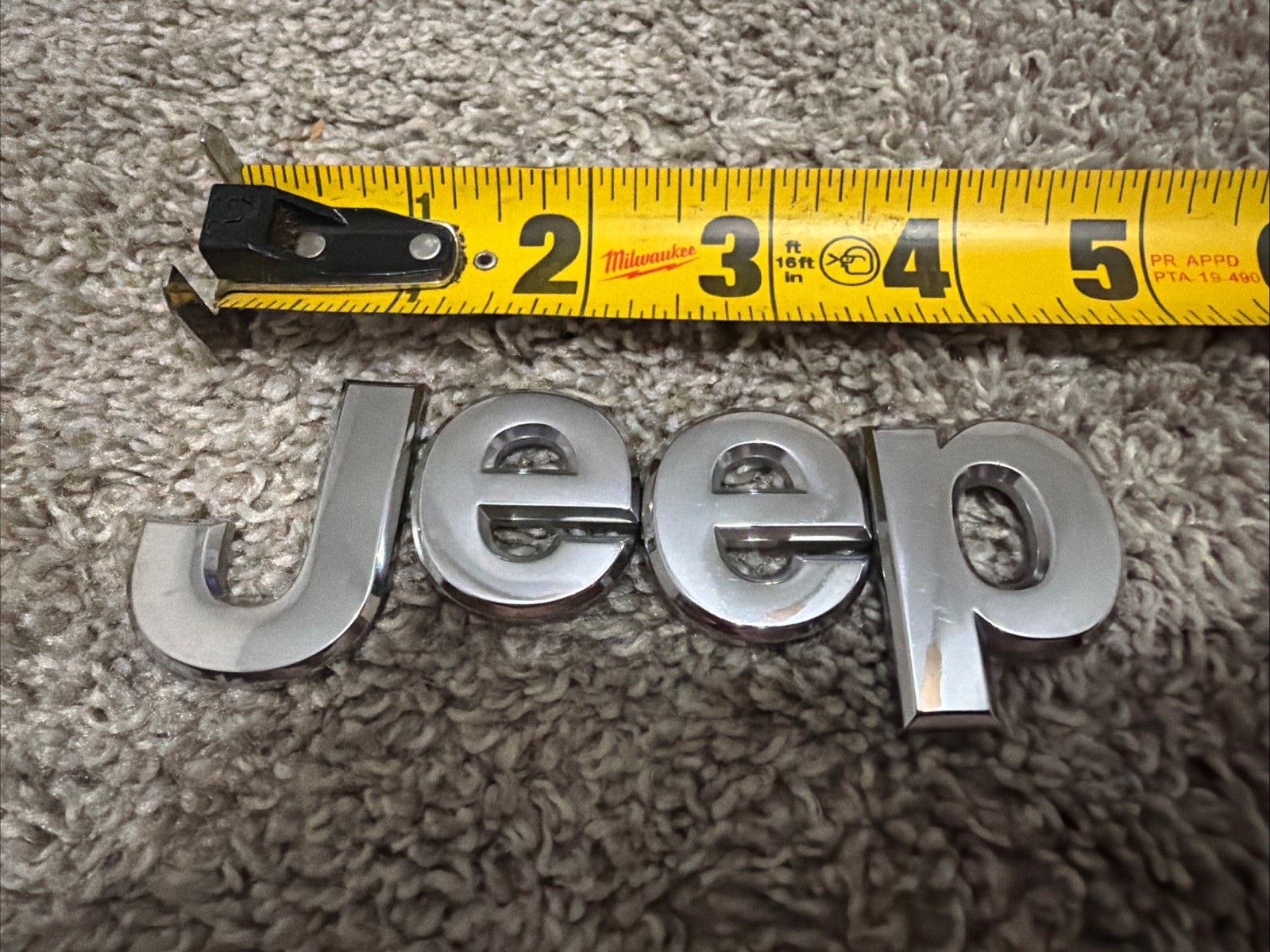 Jeep emblem letters badge Jeep Cherokee Patriot Wrangler OEM Factory Genuine OEM Jeep emblem letters badge Jeep Cherokee Patriot Wrangler OEM Factory Genuine OEM