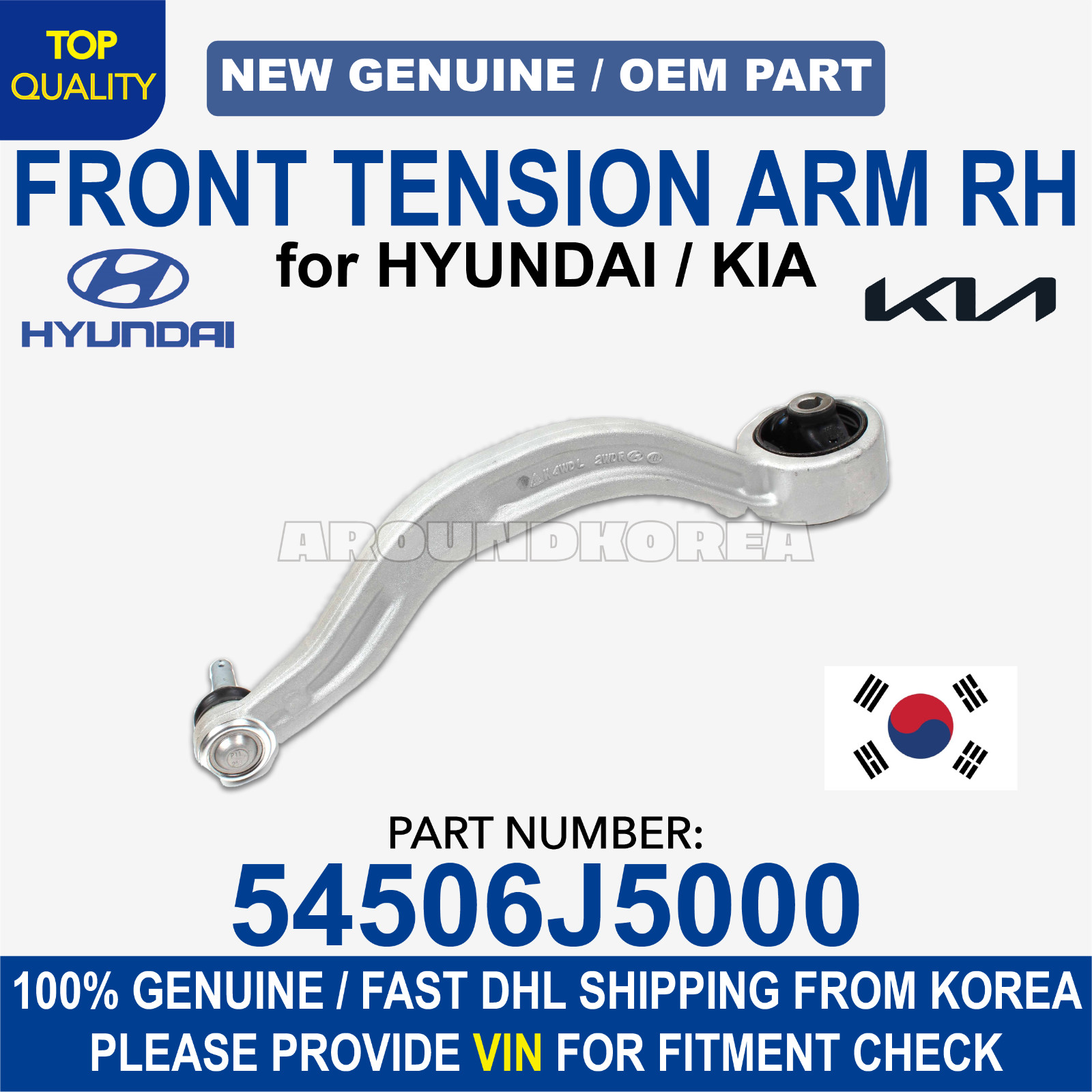 NEW🔥GENUINE🔥OEM 54506J5000 Front Tension Arm RH Hyundai&Kia Stinger G70