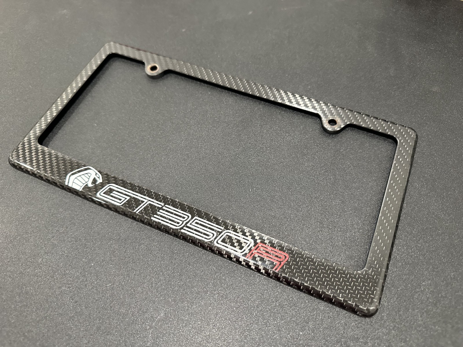 2015-2020 Shelby GT350R Mustang Real Carbon Fiber License Plate Frame -FREE SHIP 2015-2020 Shelby GT350R Mustang Real Carbon Fiber License Plate Frame -FREE SHIP