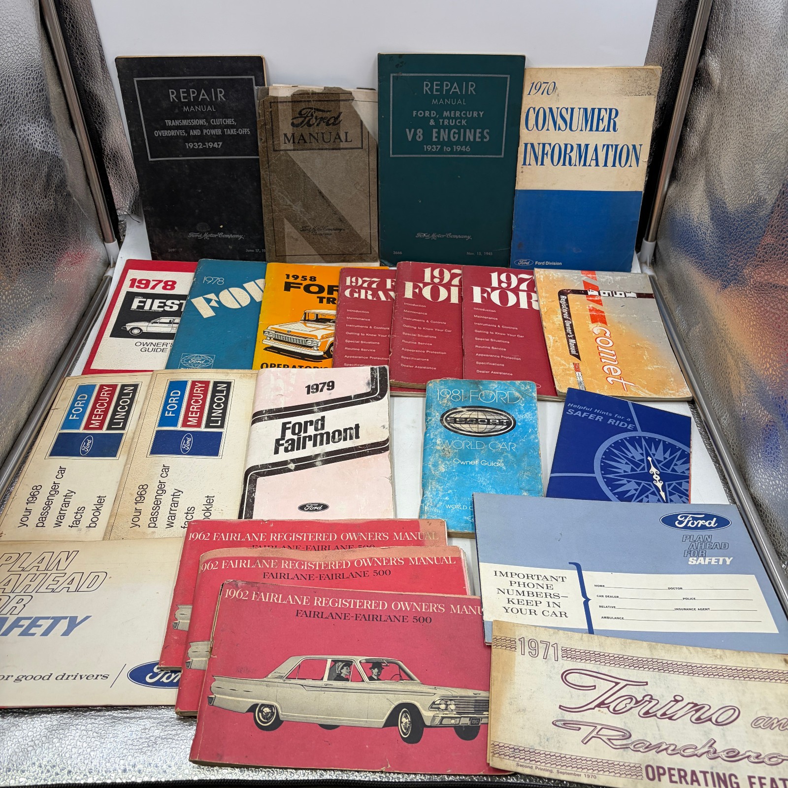 Vintage Ford Owners Manuals Repair Shop Service Books 1932-1981 Lot of 20+