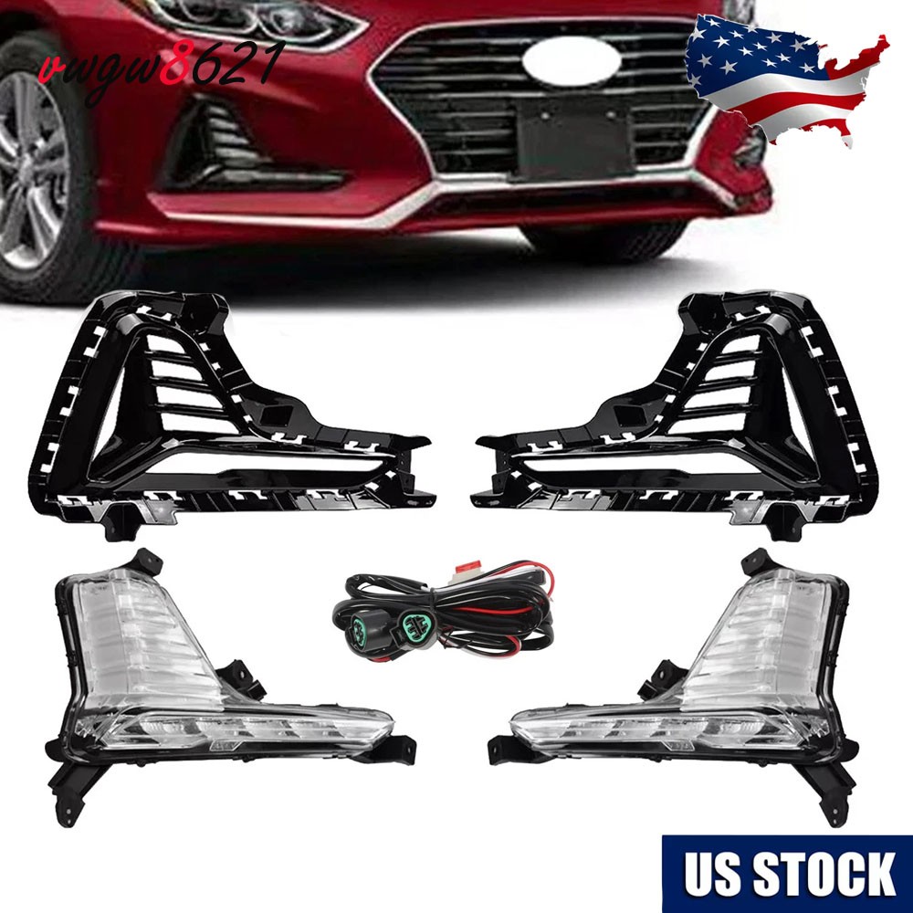For 2018 2019 Hyundai Sonata LH RH LED Daytime Running Light DRL Fog Lights NEW
