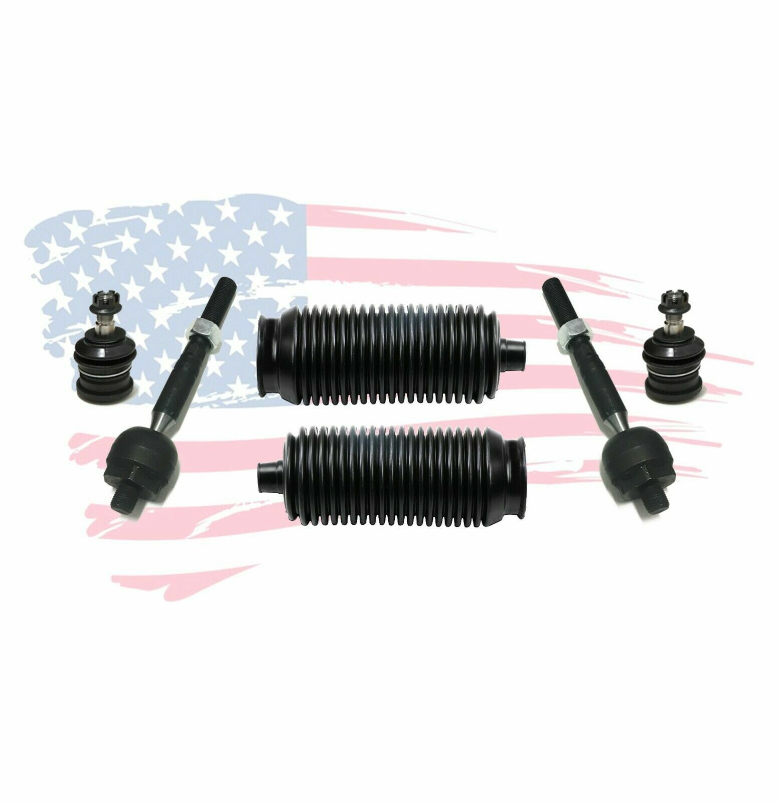 6 Pc Suspension for Tundra Sequoia Inner Tie Rods Bellow Boots Upper Ball Joints