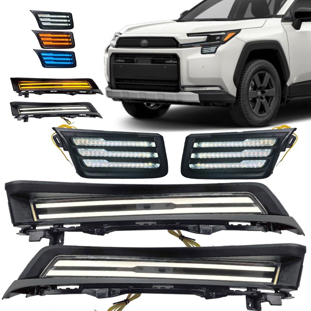 Fits 2026-2027 Toyota RAV4 Woodland LED Upper Vent + Lower Lip DRL Lights Fits 2026-2027 Toyota RAV4 Woodland LED Upper Vent + Lower Lip DRL Lights