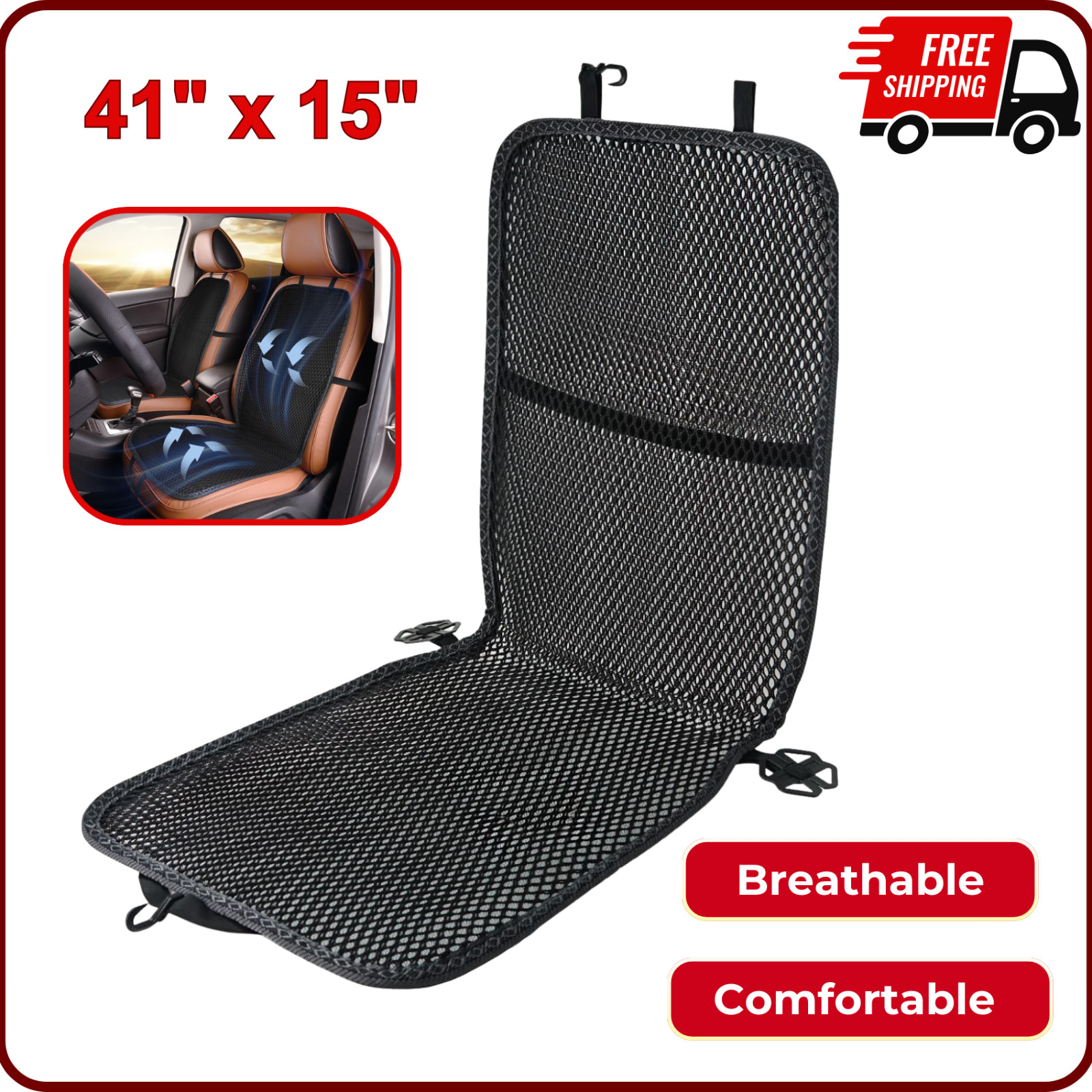 Cool 3D Air Mesh Car Seat Cushion Pad 41\ Cool 3D Air Mesh Car Seat Cushion Pad 41\