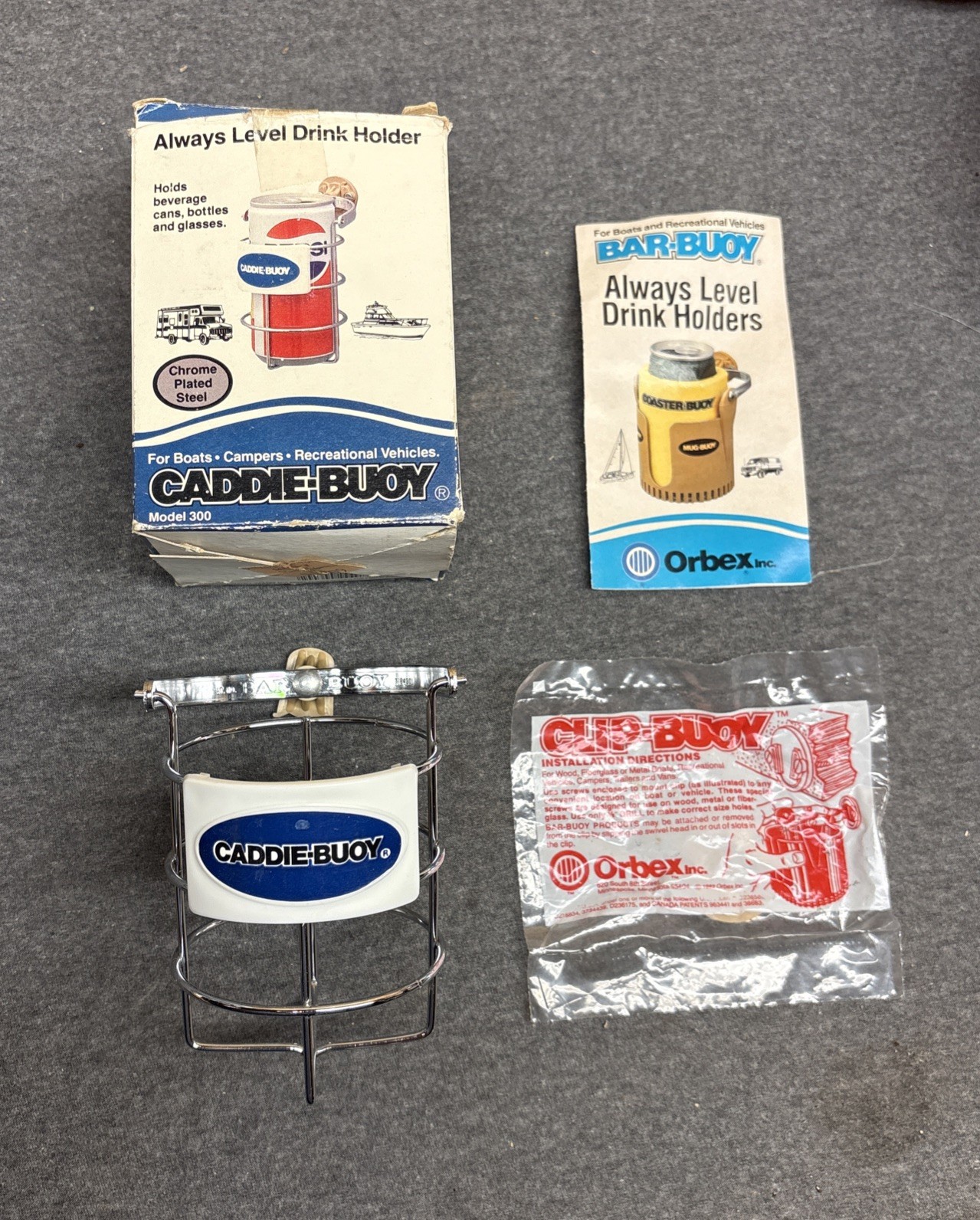 Vintage NOS Caddie-Buoy Car/Boat Drink Holder W/ Mounting Clip, All Hardware Vintage NOS Caddie-Buoy Car/Boat Drink Holder W/ Mounting Clip, All Hardware