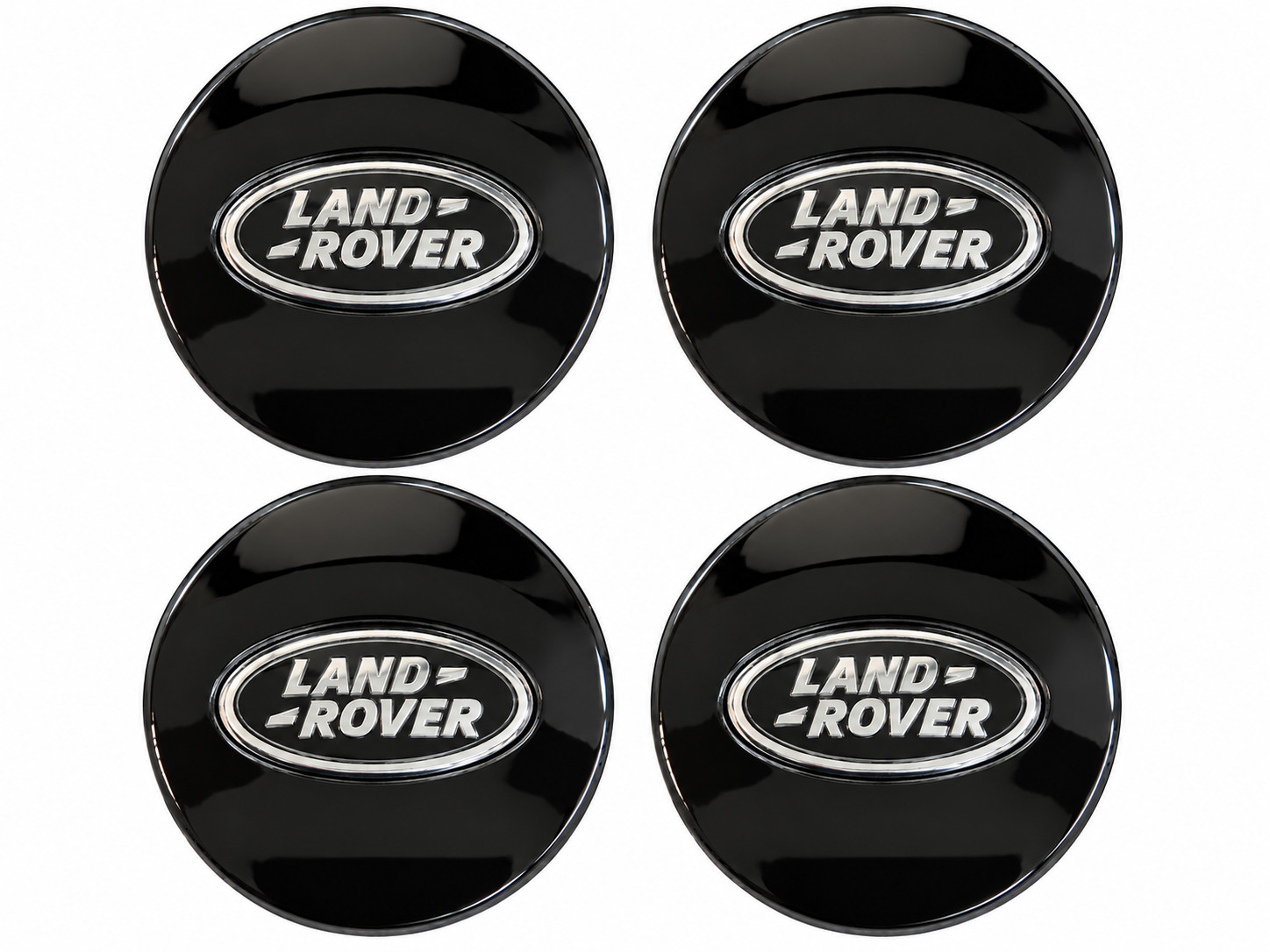 4x 62mm Land Rover Range Rover Wheel Center Caps Black Hub Caps Set of 4