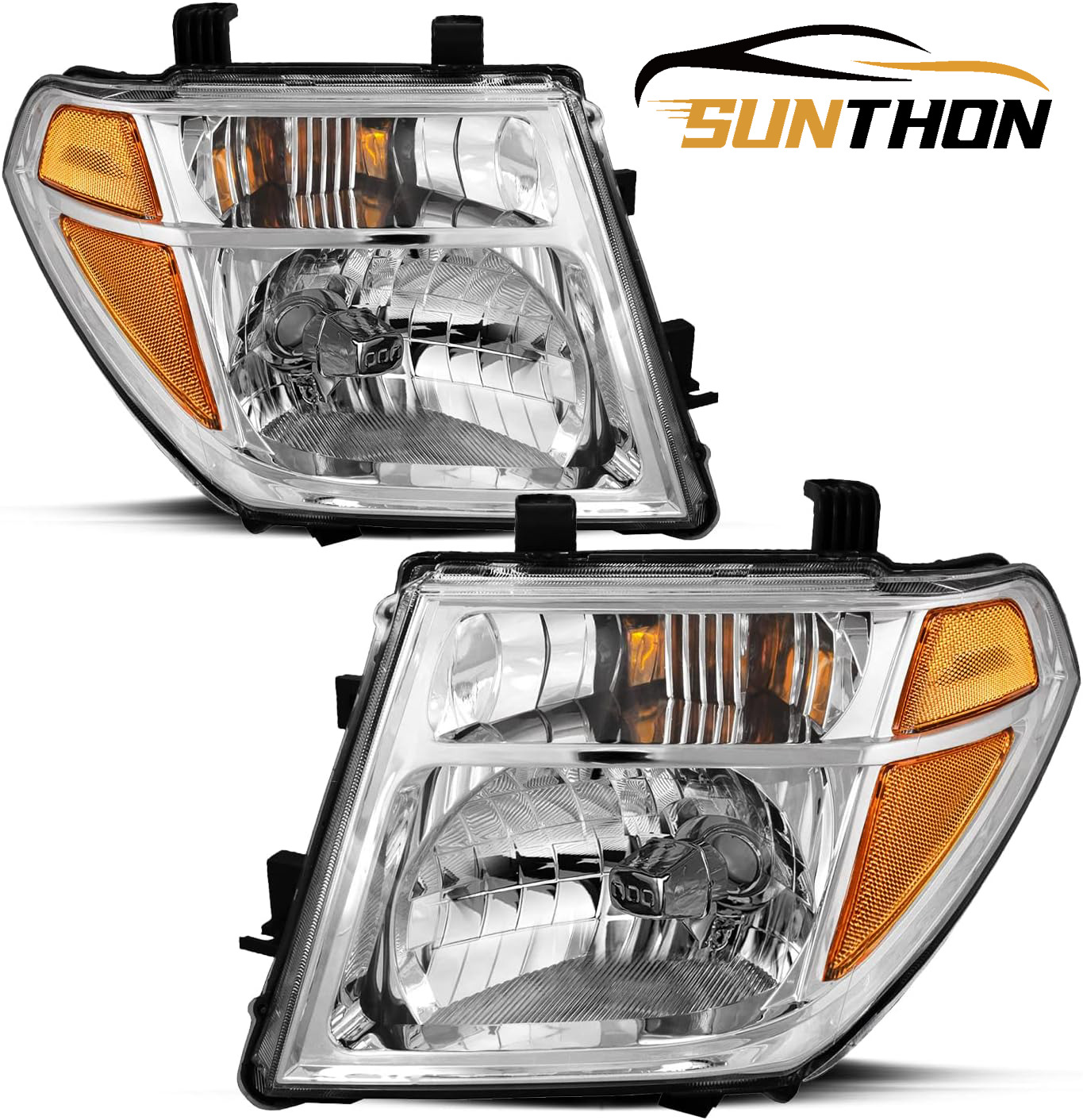 For 2005-2008 Nissan Frontier 05-07 Pathfinder Halogen Chrome Headlights Lamps