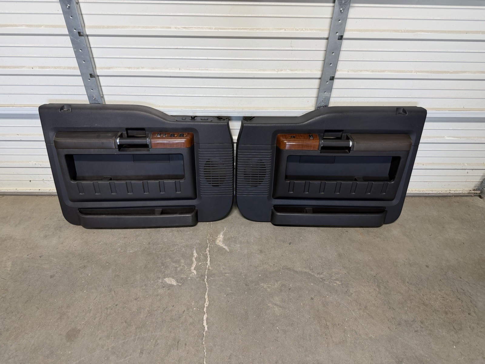 2008-2010 Ford F250-F350 Set of 4 Door Trim Panels King Ranch Black Crew Cab