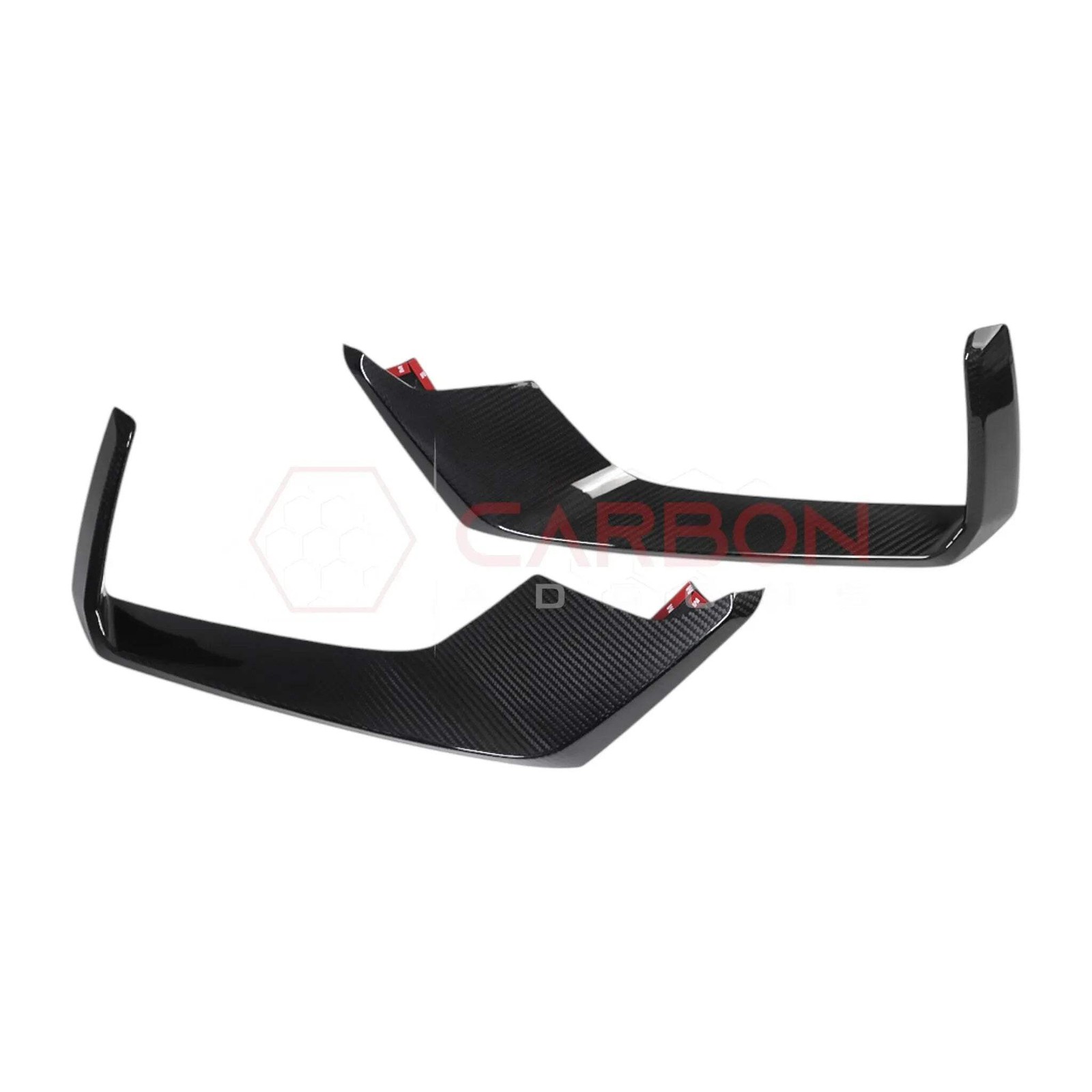 Real Carbon Fiber Lower Fog Light Trim Covers for 2024+ Ford Mustang Dark Horse