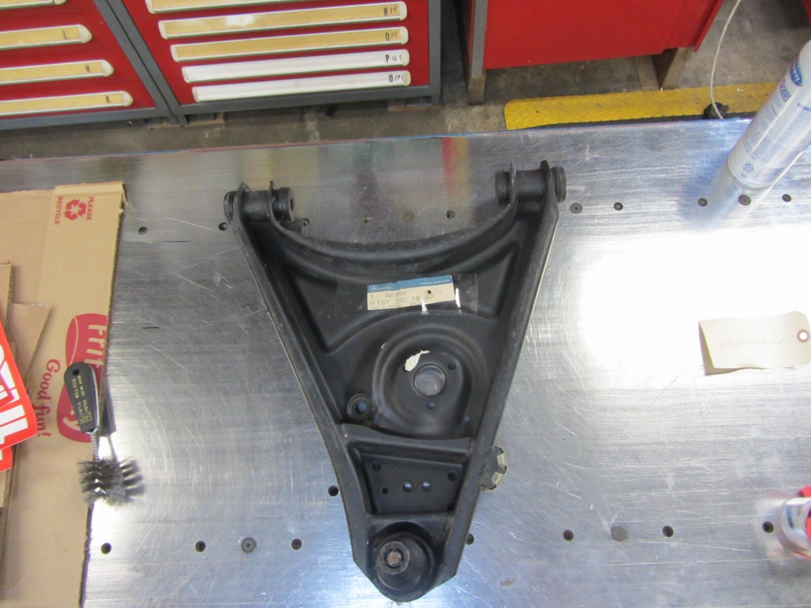 Vintage Genuine Mercedes Left Lower Control Arm, 1073301207 Vintage Genuine Mercedes Left Lower Control Arm, 1073301207