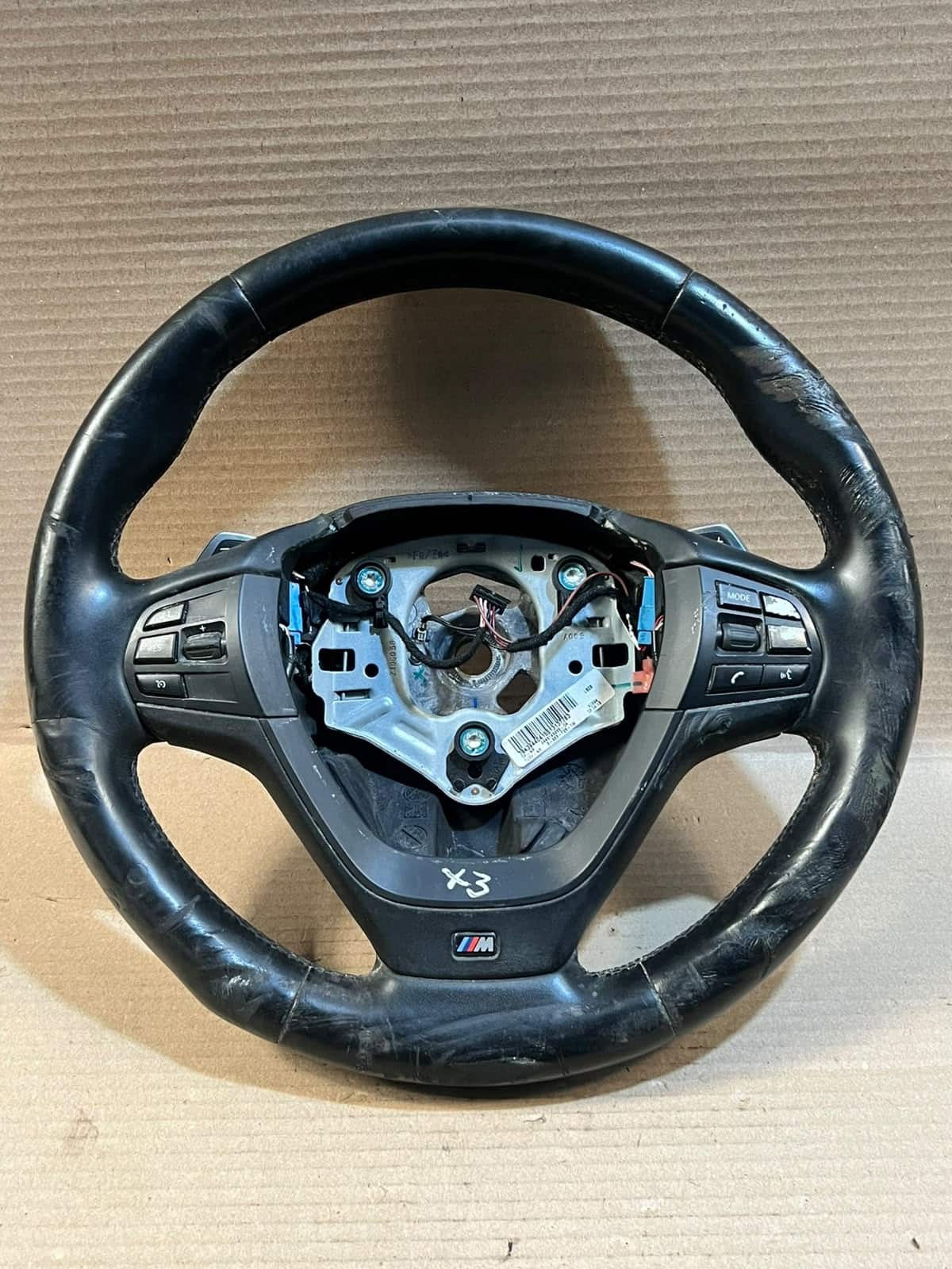 2011-2013 BMW X3 F25 Multifunction LEATHER Steering Wheel MSPORT 7843944 OEM