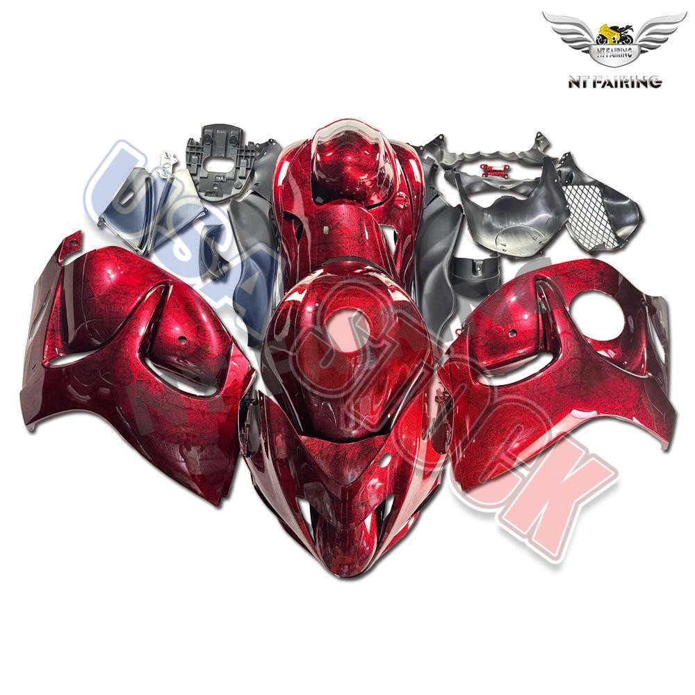 SW Ice Cracked Red Forged Carbon Fiber Fairing Fit for Suzuki 2008-2020 GSX1300R