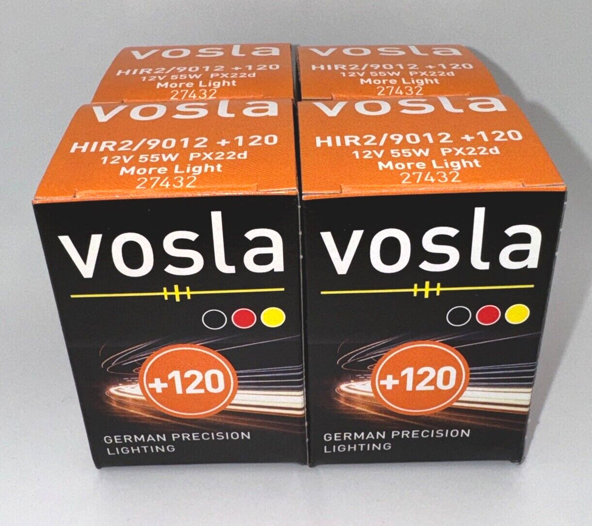 4x- Vosla 9012+120 (HIR2) Bulb Lamps 12V 55W PX22D  Made In Germany ULTIMATE 