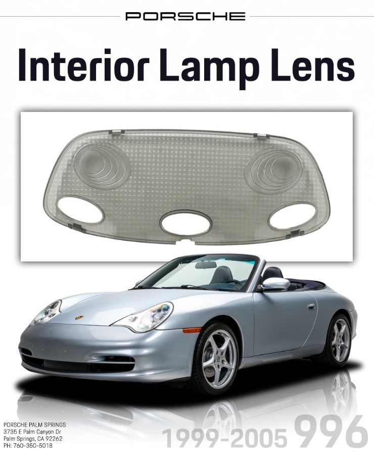 Porsche 911 (996) Interior Dome Light Lens 99663215100 NEW GENUINE