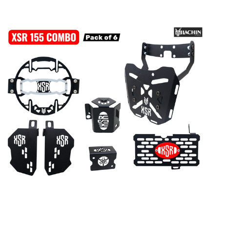 Yamaha XSR 155 Accessories Combo Kit 6 Pc Headlight Grill Radiator Guard