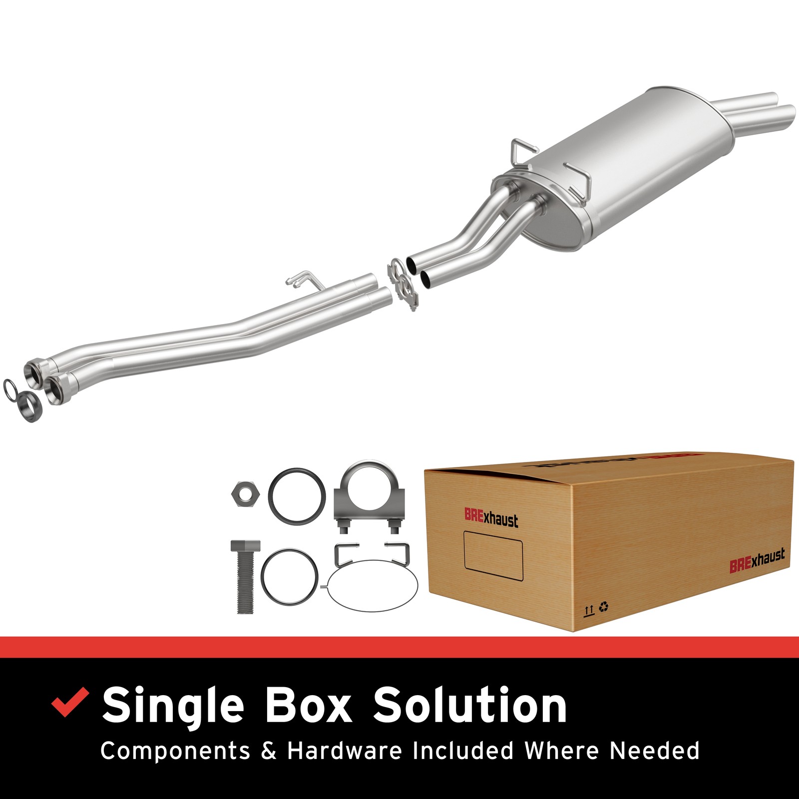 OE Replacement Exhaust System Kit For 1987-1993 BMW 325i, BMW 325iX, BMW 325is