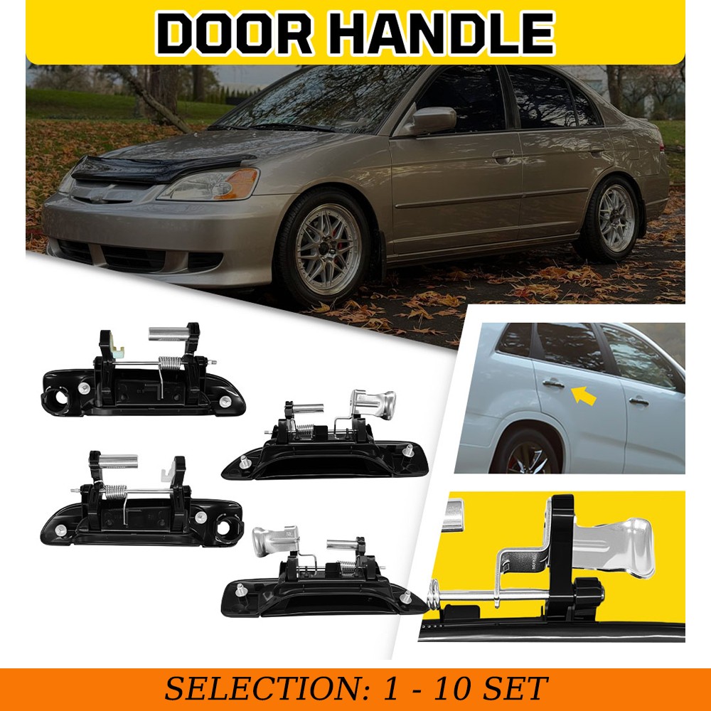 4-40X Fit Honda Civic 2001-2005 Front Rear Door Pull Handles Left Right Exterior