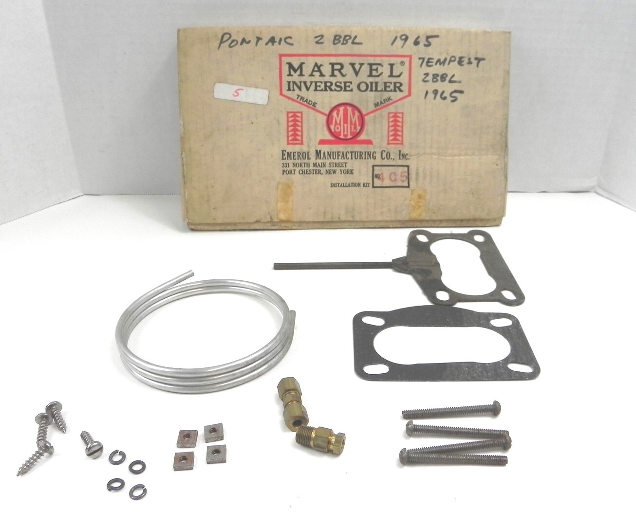 VINTAGE 1965 PONTIAC TEMPEST MARVEL INVERSE OILER INSTALLATION KIT #405 NOS 