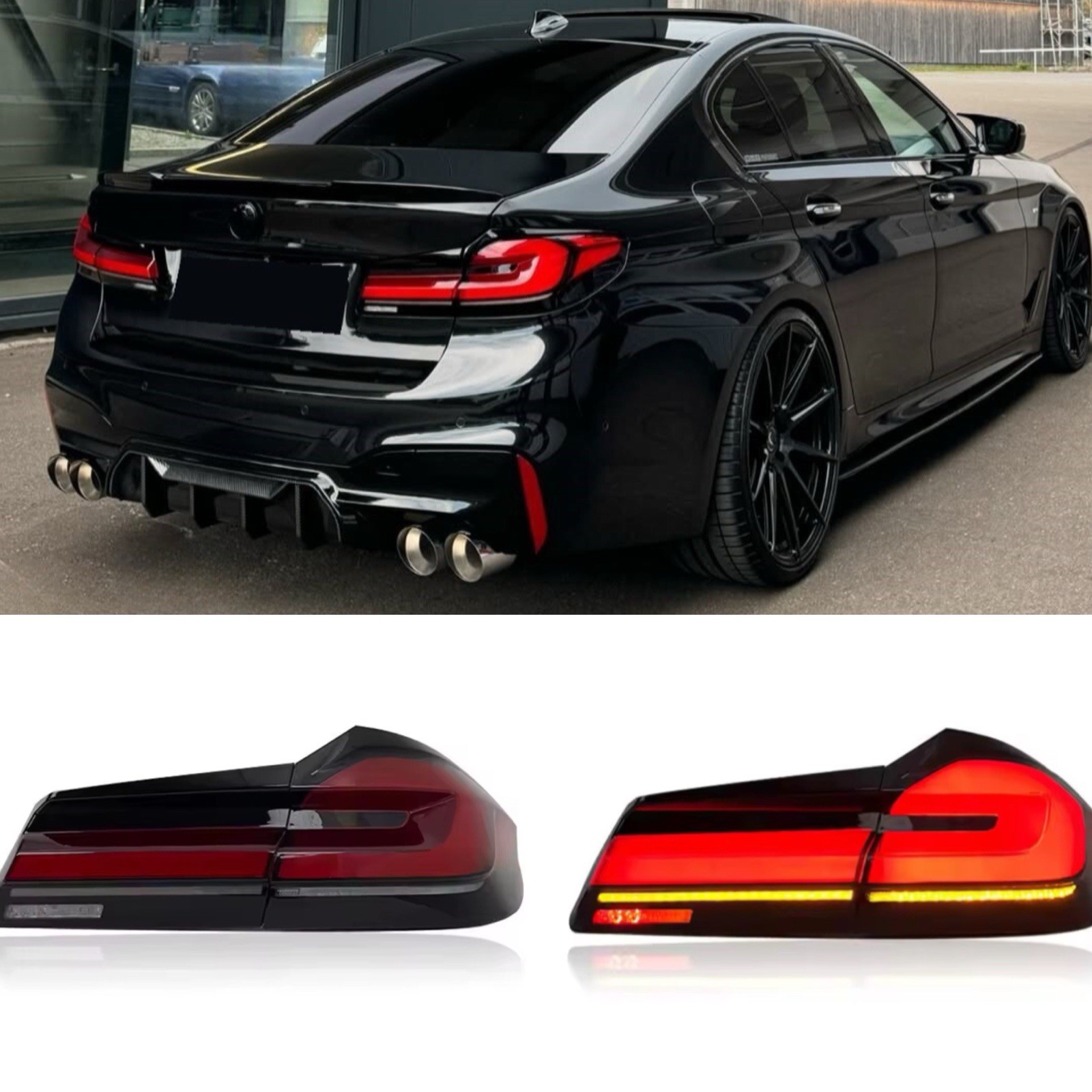 BMW G30 G31 LCI Style Tail Lights 2017-2020 5 Series F90 M5 LED Rear Lamps
