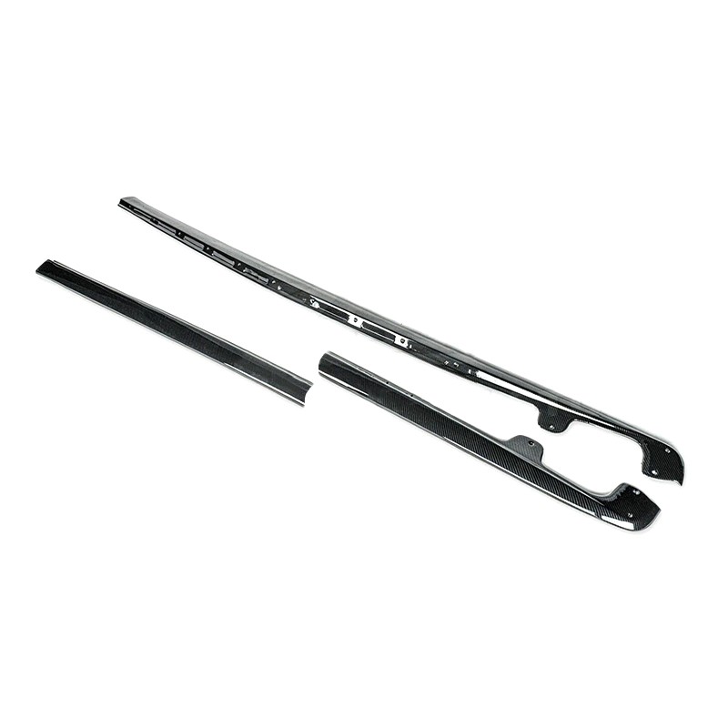Pair Real Carbon Fiber Side Skirts For 05-13 Corvette C6 Base Model ZR1 Style