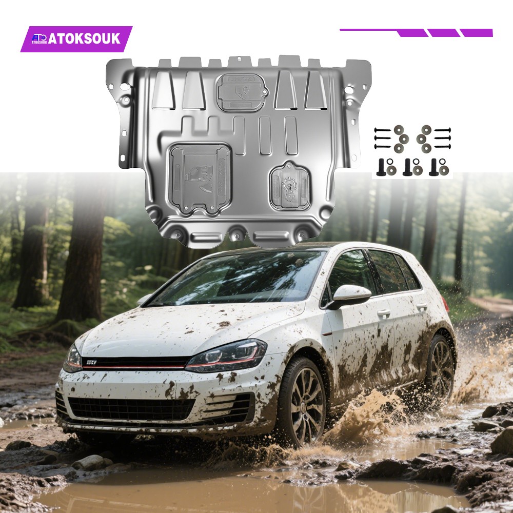 Metal Skid Plate For VW Golf R 2015-2019 Engine Splash Shield Heavy Duty
