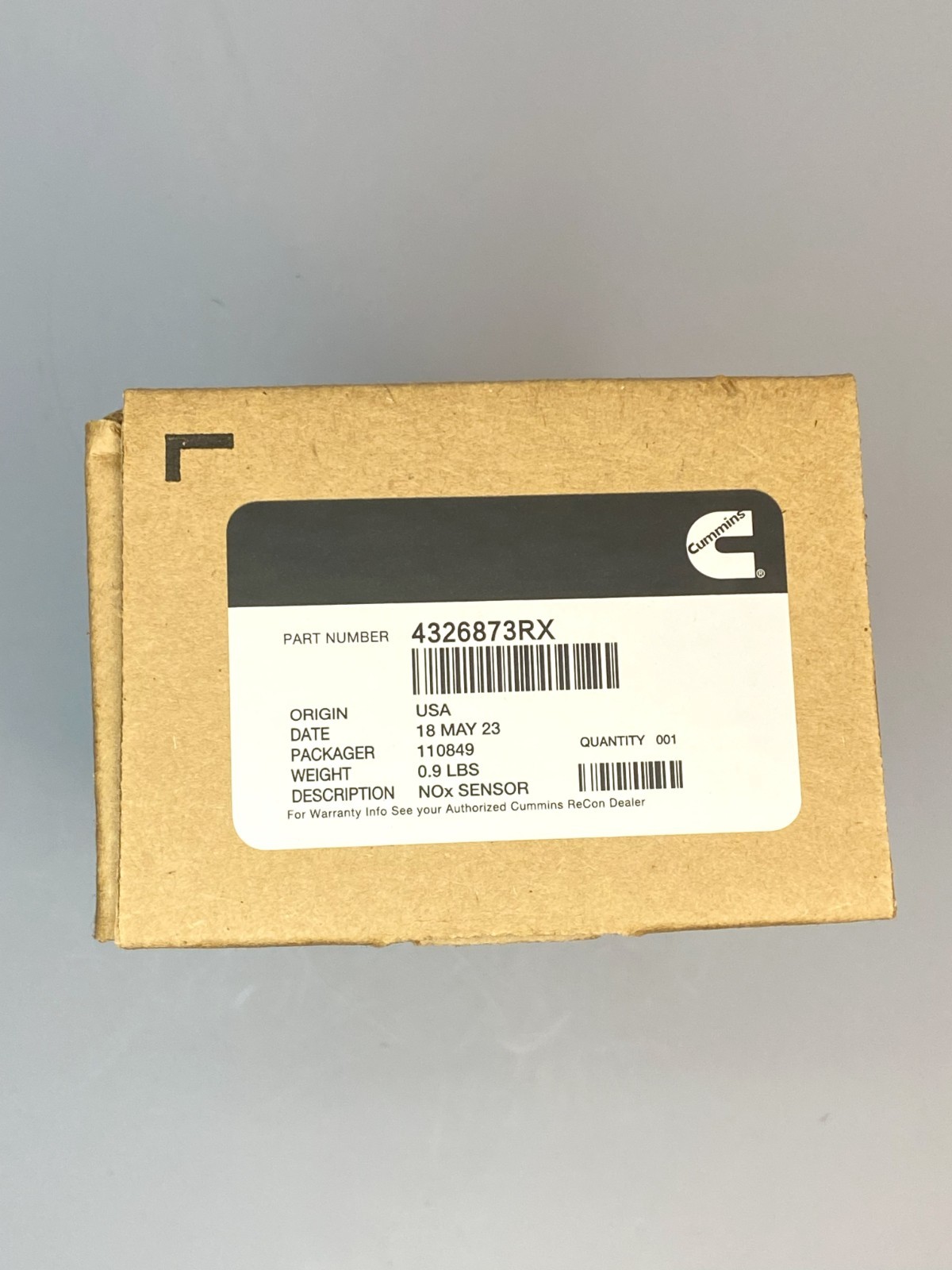 Genuine Cummins OEM NOx Sensor 4326873RX (USA) Genuine Cummins OEM NOx Sensor 4326873RX (USA)
