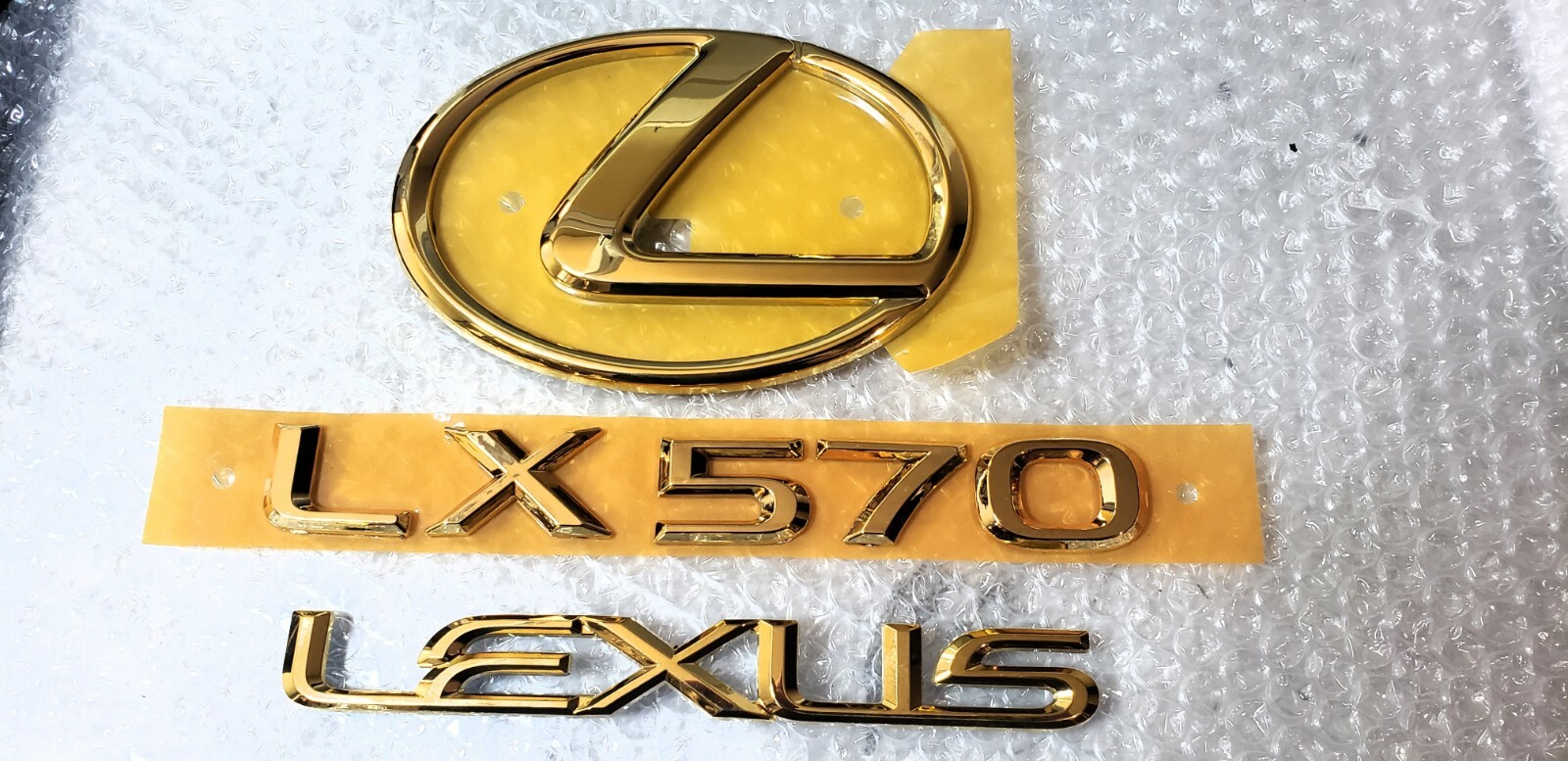 FITS New Lexus LX570 Emblem Rear Trunk Complete Gold KIT 08 09 10 12 13 14 15 16