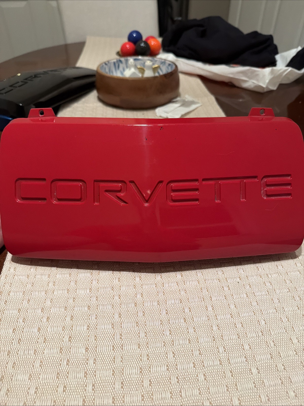 1991-1996 C4 CORVETTE LICENSE PLATE FILLER PANEL 10135973 Red 1991-1996 C4 CORVETTE LICENSE PLATE FILLER PANEL 10135973 Red