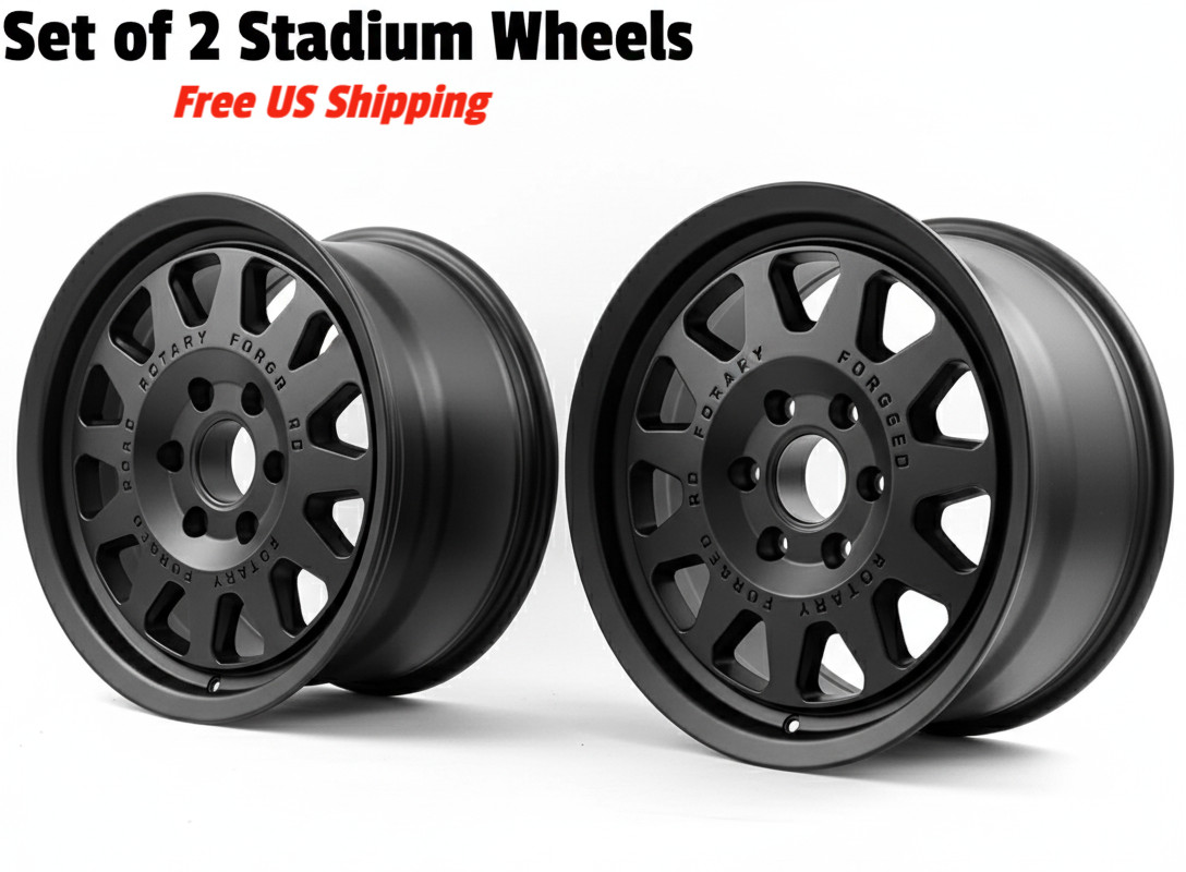 Black Rhino Stadium Matte Black Wheels 17x8\