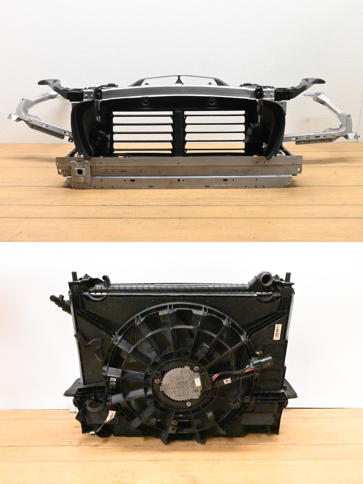 17-20 JAGUAR F PACE 3.0L Front Clip Radiator Support Radiator Fan Assembly OEM