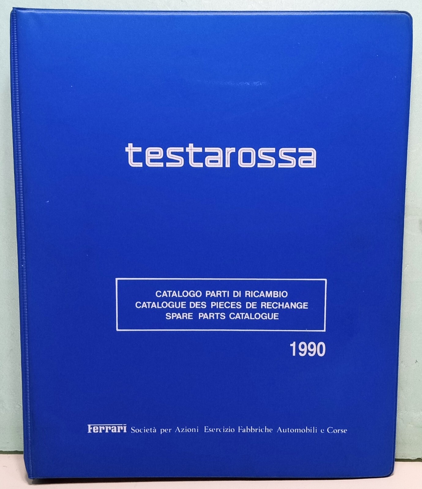 Ferrari Testarossa Spare Parts Catalogue_Blue Binder_587/90_Mars Parts