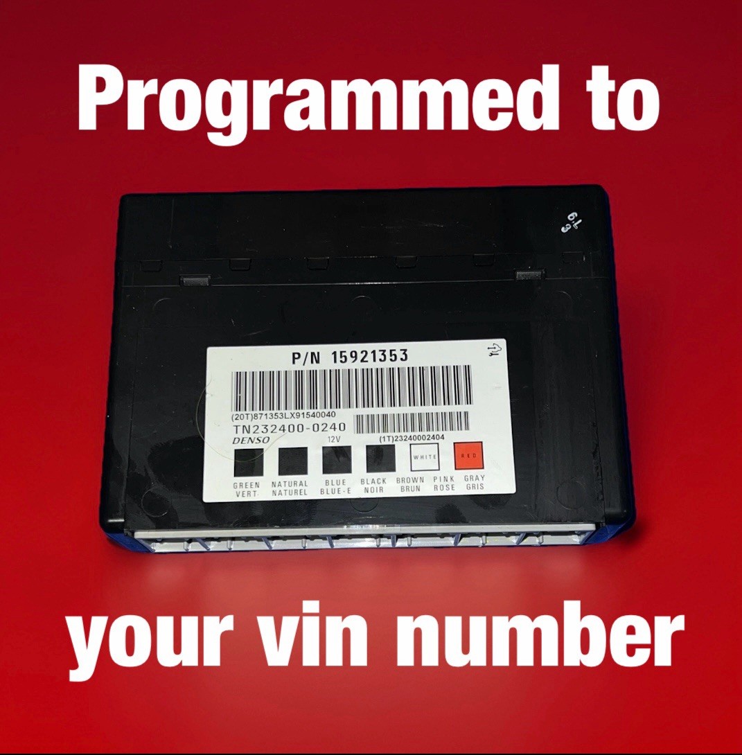 15921353 GM Body Control Module Programmed To Your VIN BCM 2006-2013