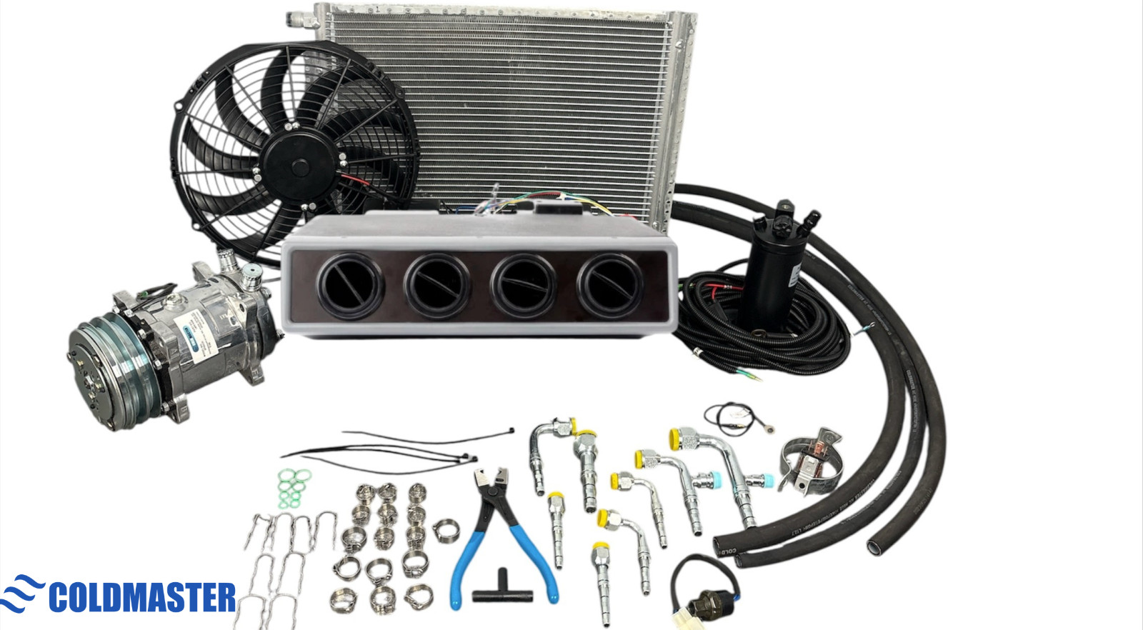 A/C Kit Universal UnderDash Evaporator - 404 Premium Black A/C QF - 2A