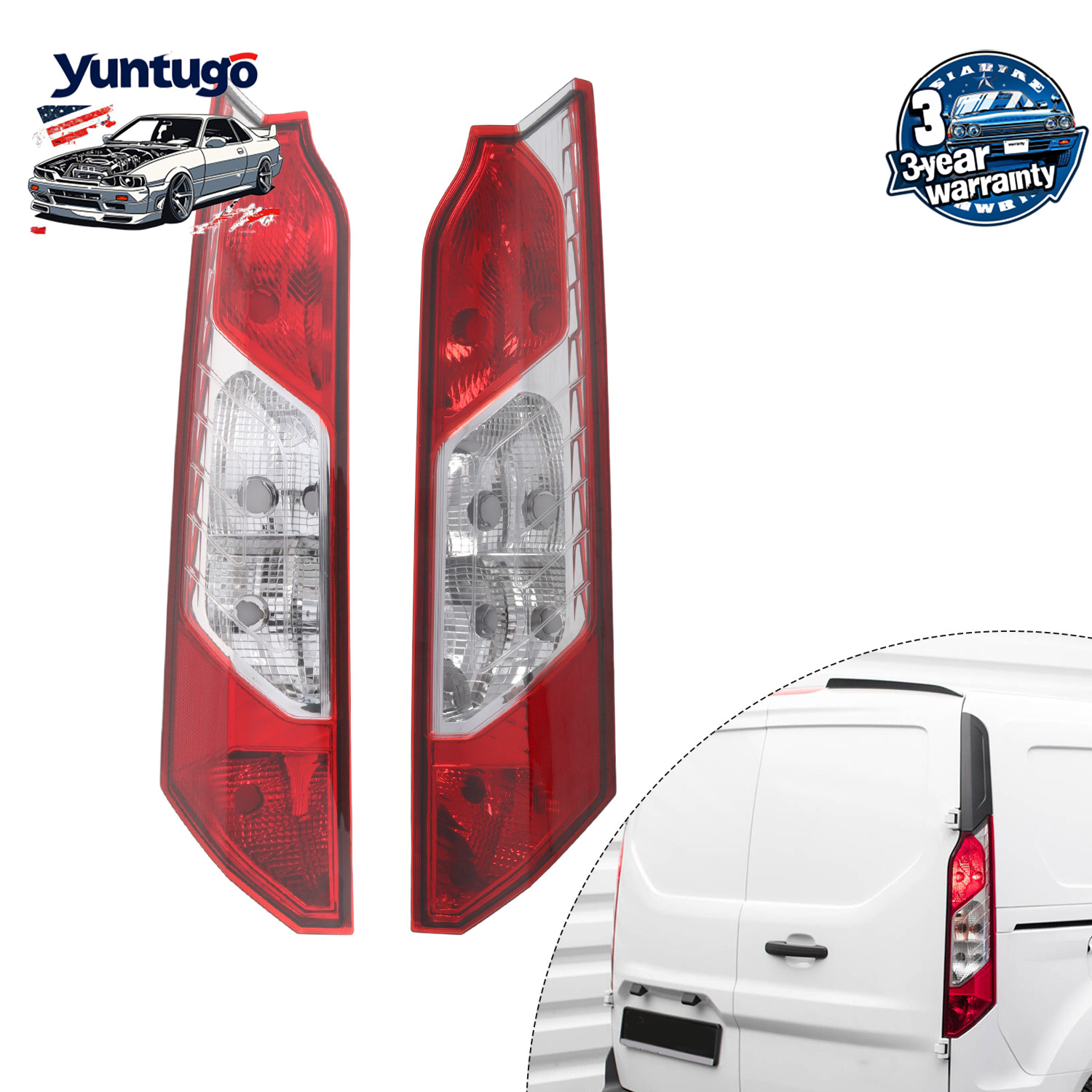 For Ford Transit Connect 2014-2023 Rear Tail Lights Brake Lamps Pair Left Right