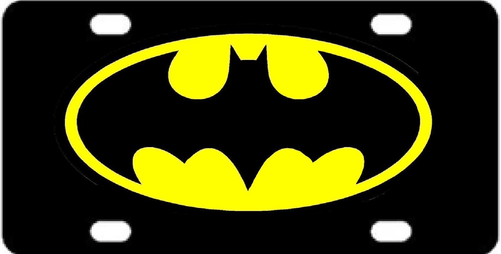 Aluminum License Plate TAG 6'' x 12'' with Vinyl Logo Made in USA FOR Batman Aluminum License Plate TAG 6'' x 12'' with Vinyl Logo Made in USA FOR Batman