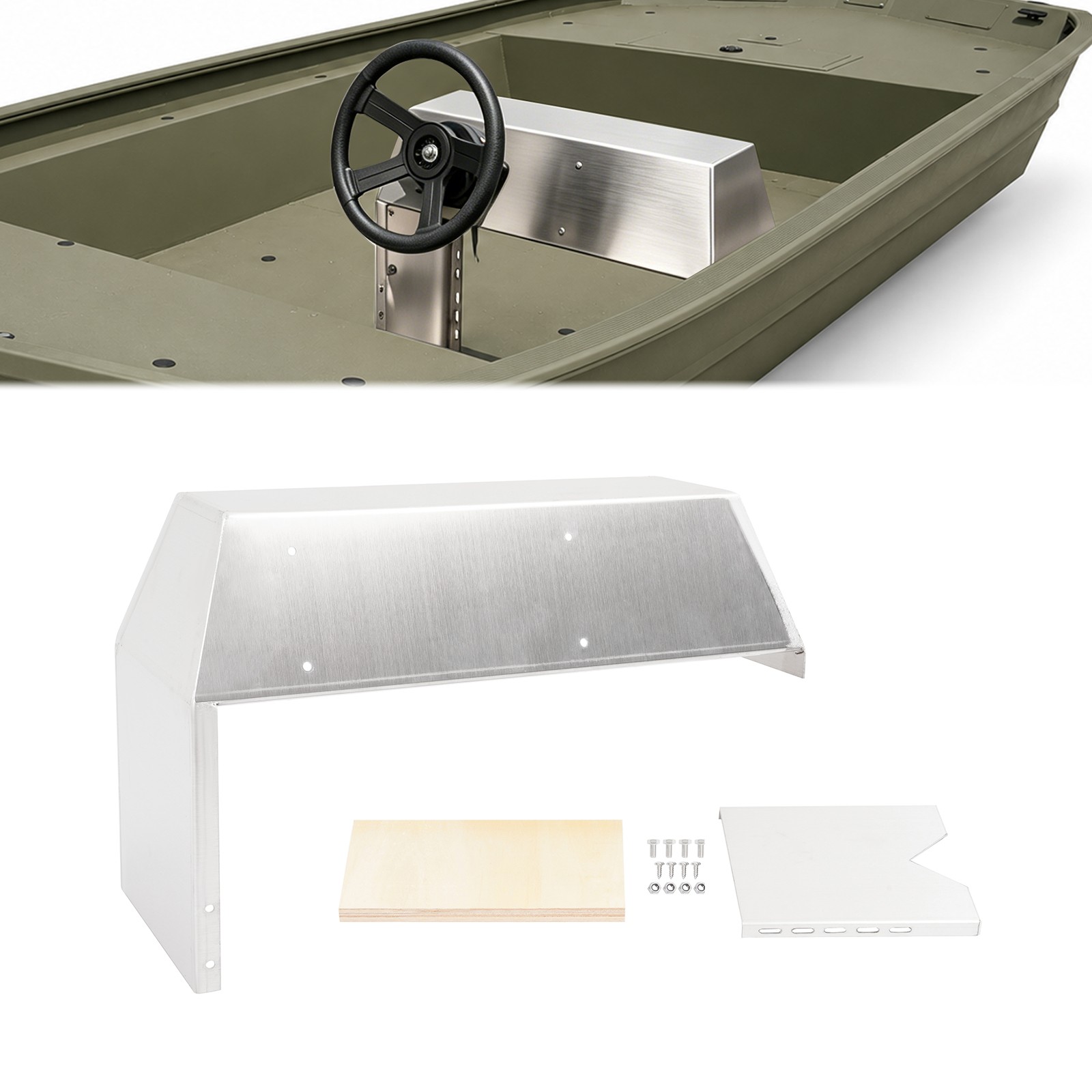 Steering Console Mount Aluminium 24“ For Universal Boats W/ Mounting Hardware