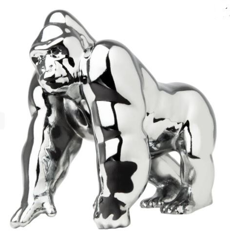 Gorilla King Hood Ornament (Chrome) 3 Hole Mount 4 3/4\