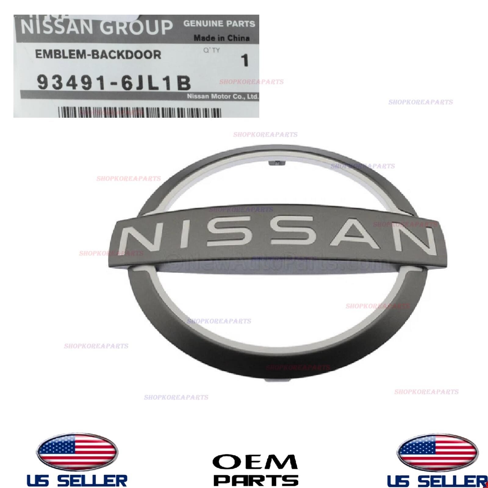 Genuine OEM REAR Liftgate Hatch Emblem 2021-2024 Nissan Armada 93491-6JL1B