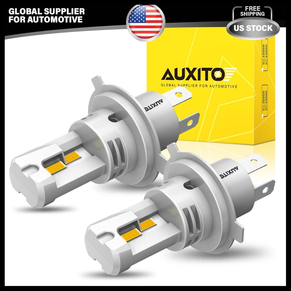 1/2SET H4 LED Headlight Bulbs High Low Beam Super Bright Amber Yellow Lights