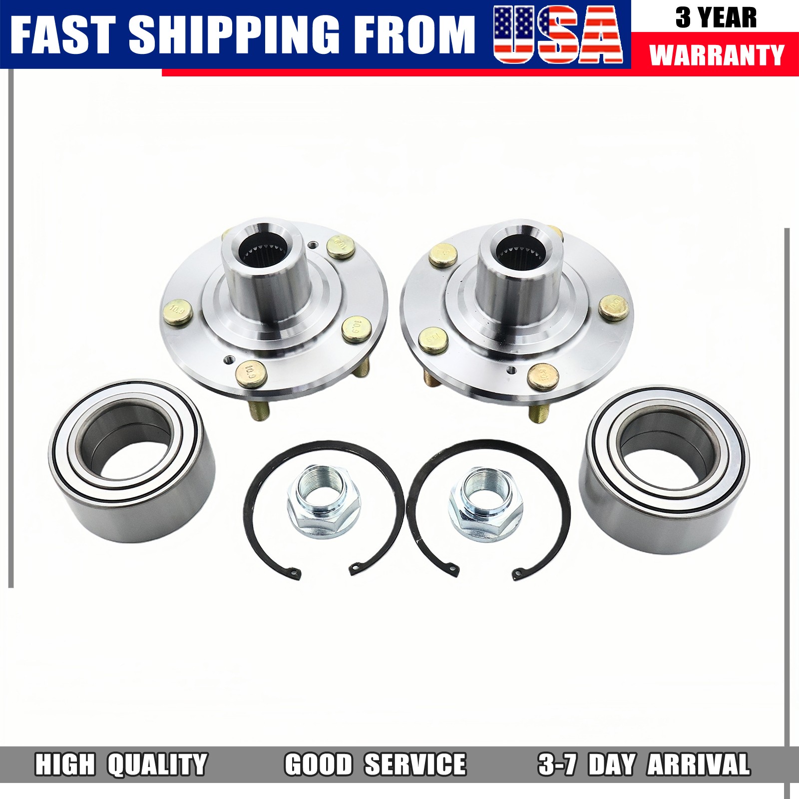 2PCS Front Left & Right Wheel Hub Bearing Assembly For Acura Tl TSX 2004-2008