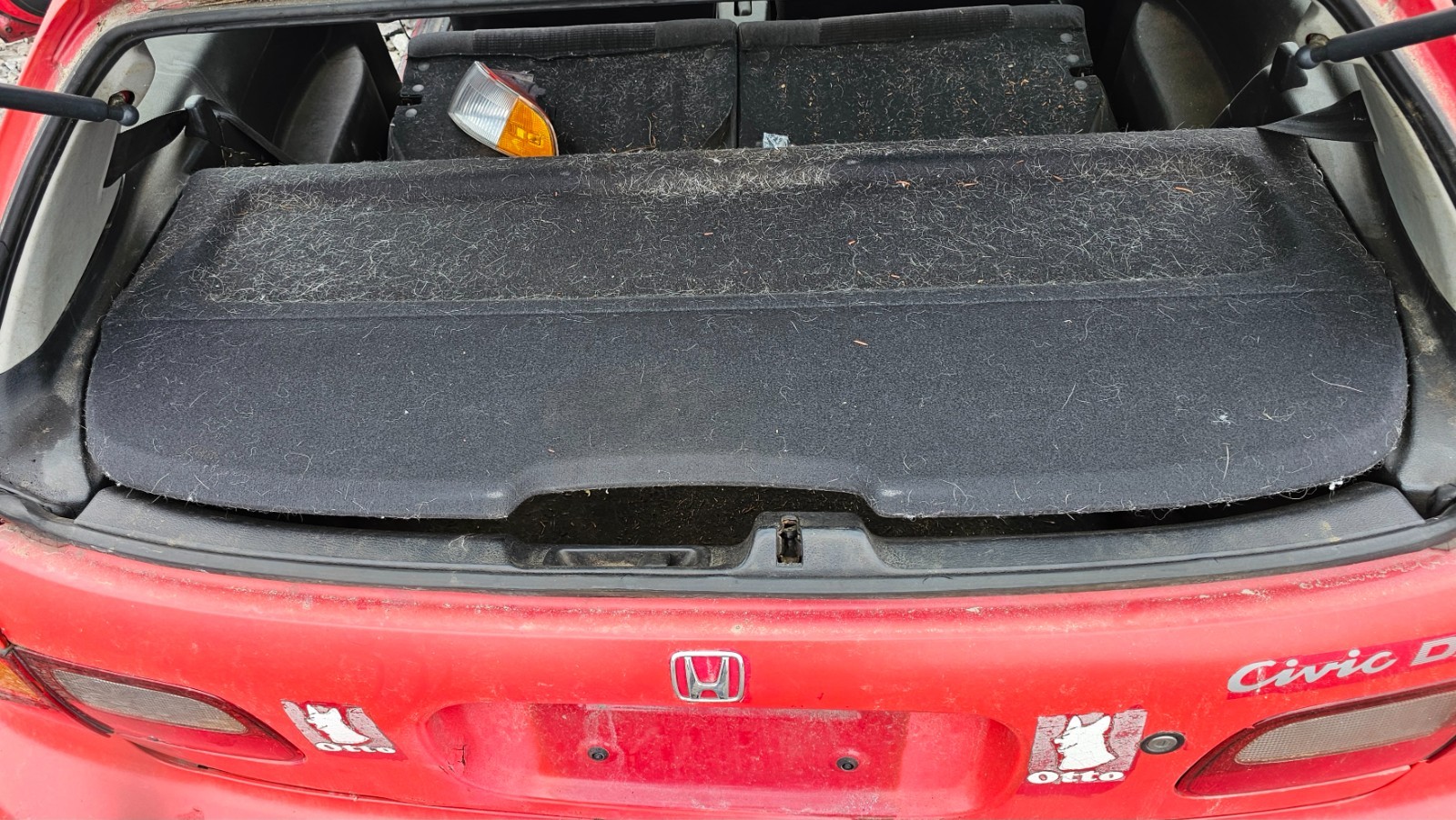 1992-1995 Honda Civic Cargo Cover Black OEM Flip Privacy Trunk Shelf Hatchback