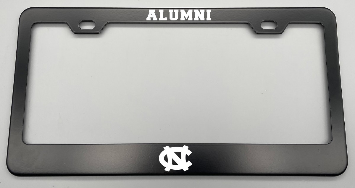 Custom Laser Engraved Black License Plate Frame North Carolina Tar Heels Alumni Custom Laser Engraved Black License Plate Frame North Carolina Tar Heels Alumni