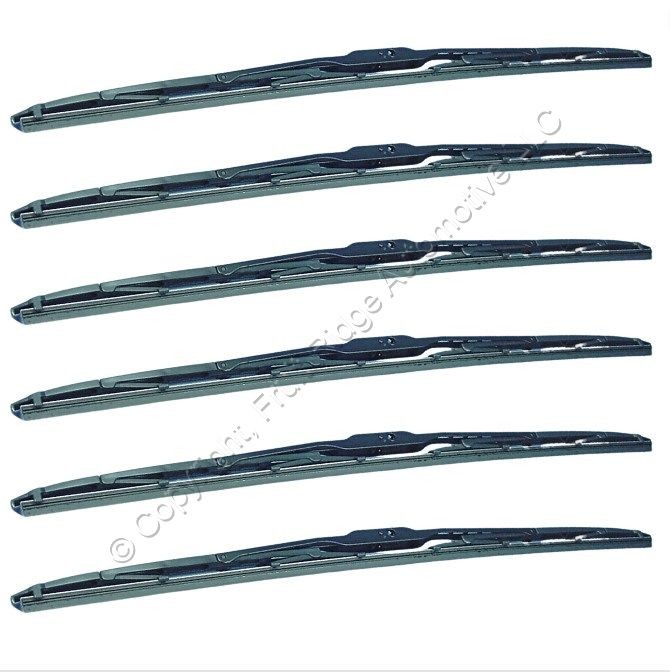 6 ANCO 31-24 Metal Windshield Wiper Blades Replacement Made in USA - 24