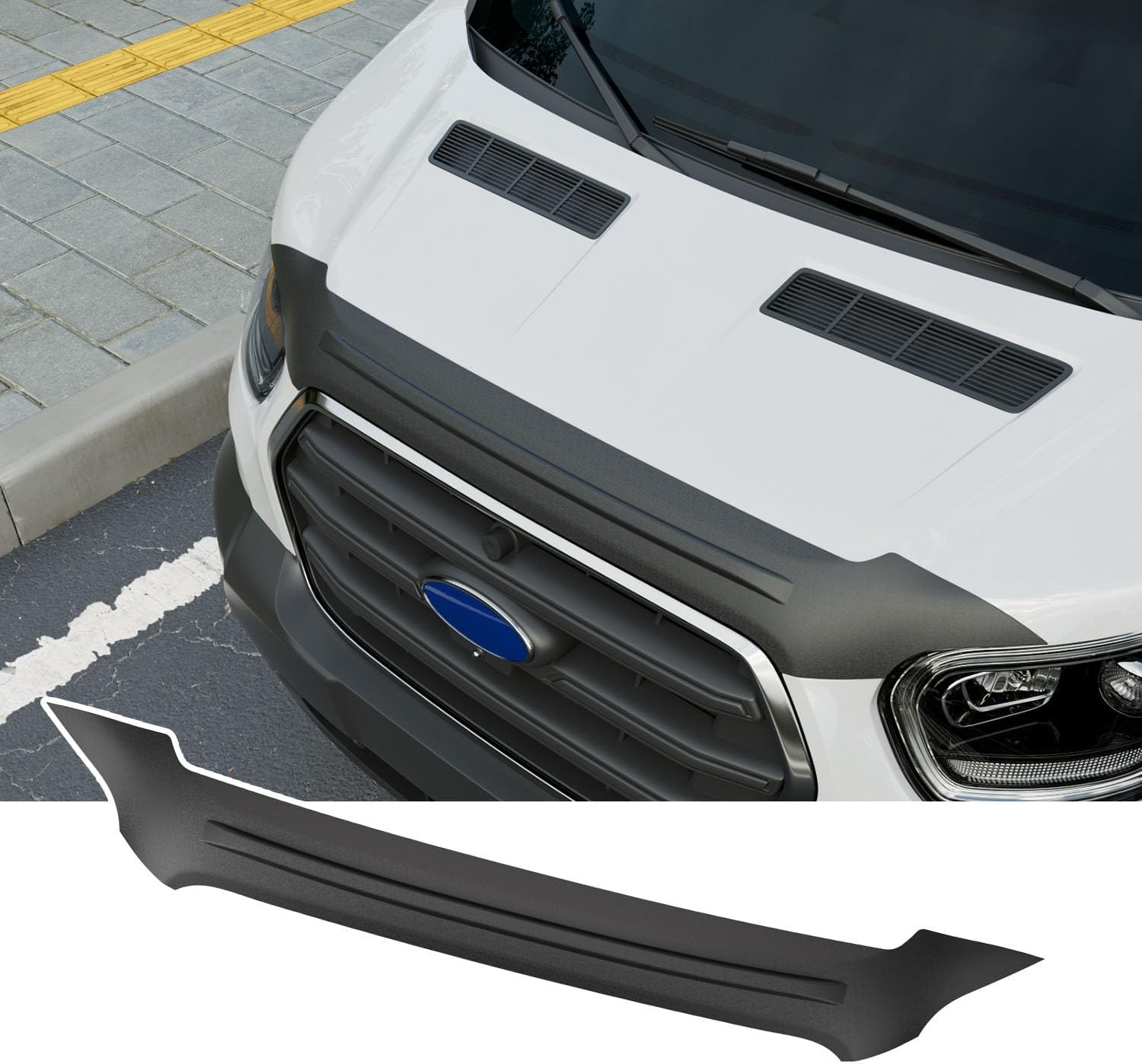 For 2021-2026 Ford Transit Hood Protector Upgraded TPE Hood Deflector For 2021-2026 Ford Transit Hood Protector Upgraded TPE Hood Deflector