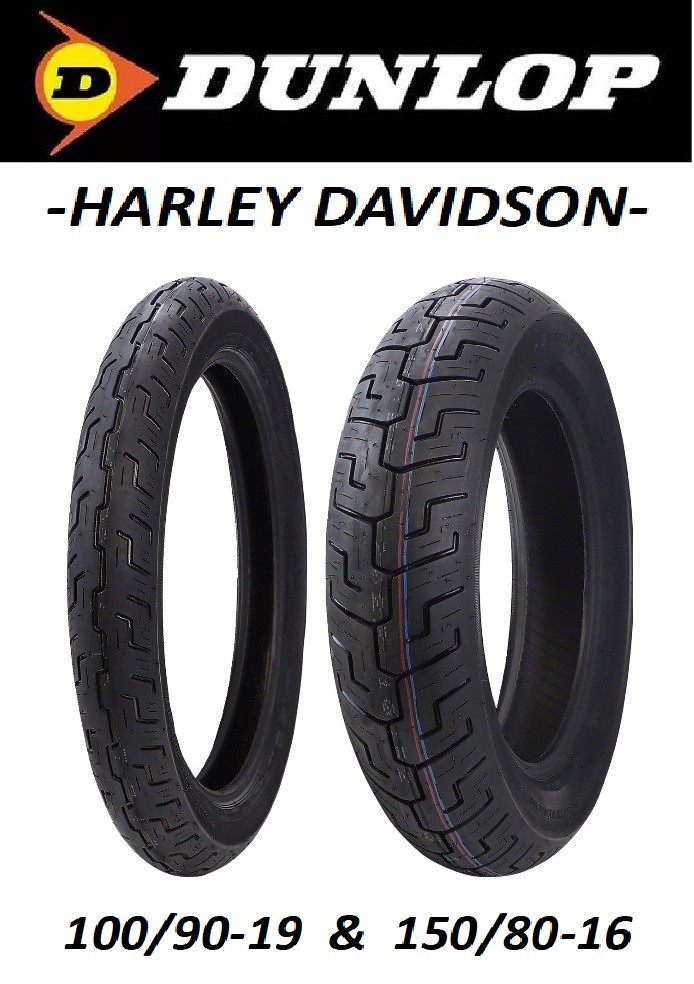 DUNLOP D401 HARLEY DAVIDSON 100/90-19 & 150/80-16 TIRE SET SPORTSTER 883 1200