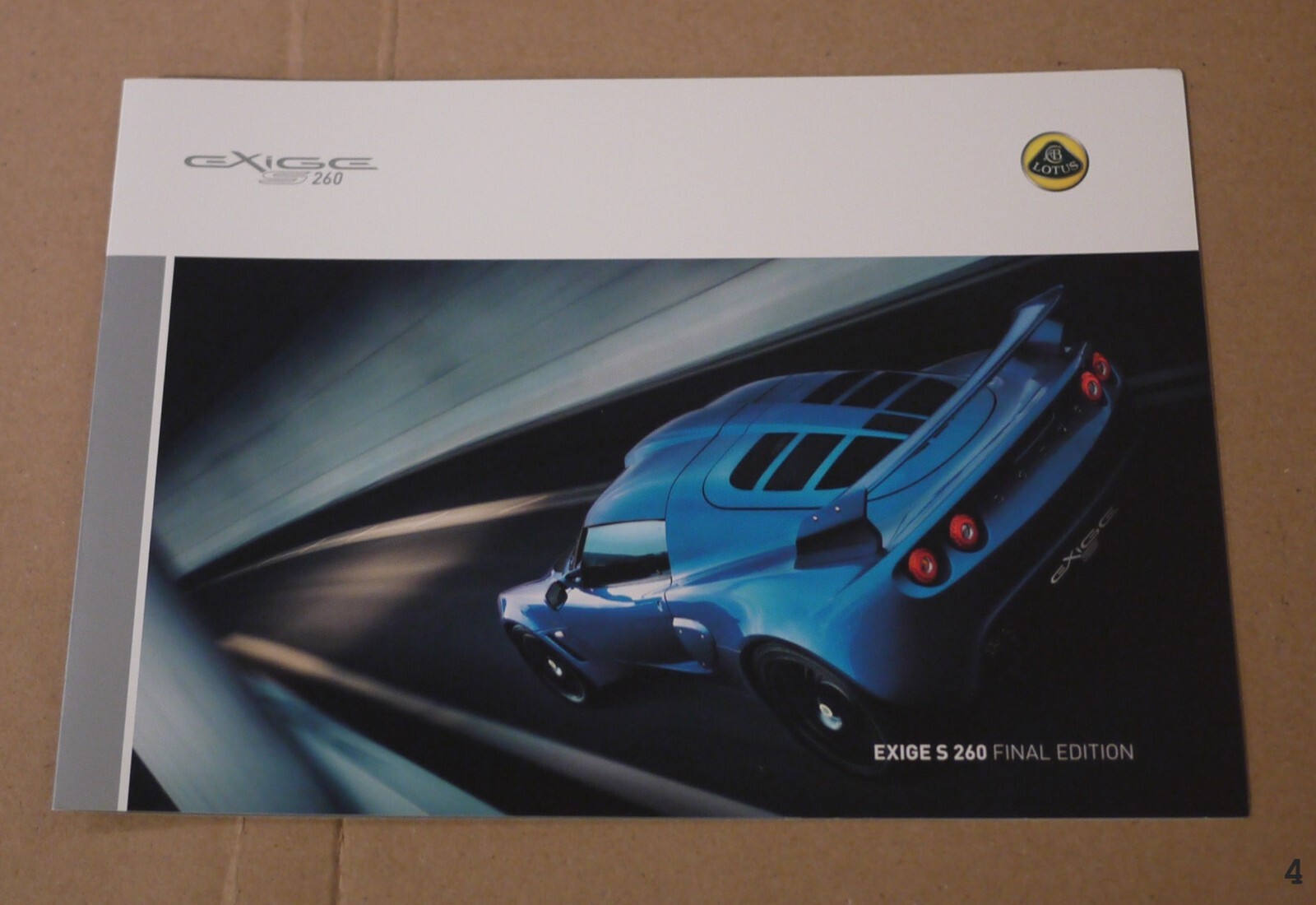 2011 Lotus Exige S 260 Final Edition Original Car Sales Brochure 4 Page Foldout